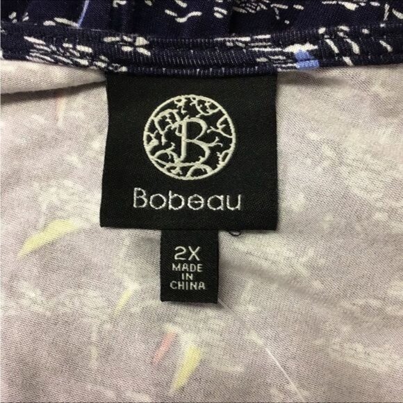 Bobeau Women’s Plus Sleeveless Wrap Front Jumpsuit, Blue Nautica, size 2X - Picture 7 of 9